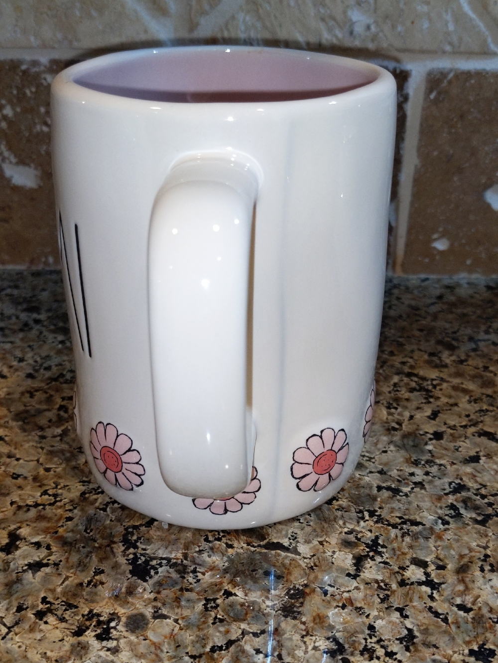 Rae Dunn Magenta MIMI Floral Textured Ceramic Coffee Tea Mug Mother's Day Pink - Picture 2 of 5